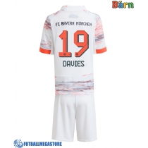 Fotballdrakt Barn Bayern Munich Alphonso Davies #19 Bortedraktsett 2025-26 Kortermet (+ Korte bukser)